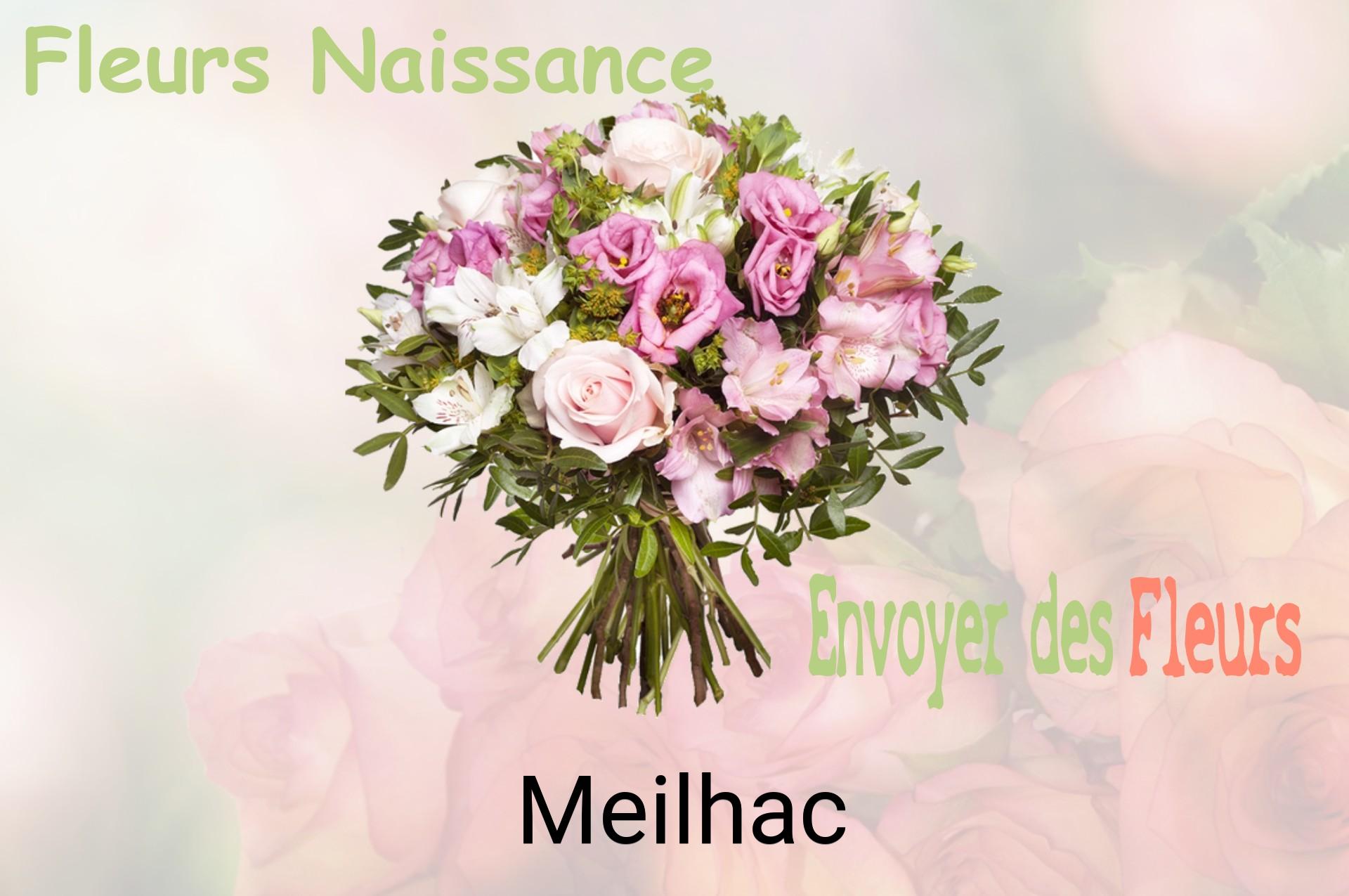 Bouquet de fleurs de naissance livré à Meilhac