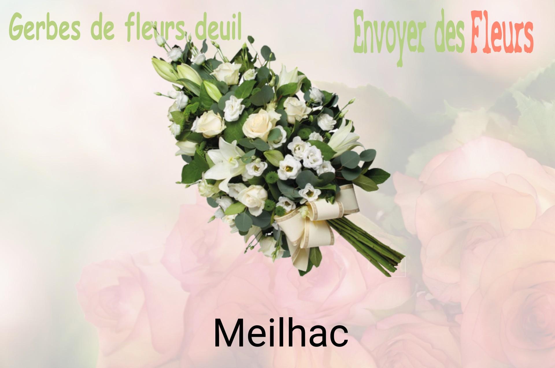 Gerbe de fleurs de deuil livrée à Meilhac